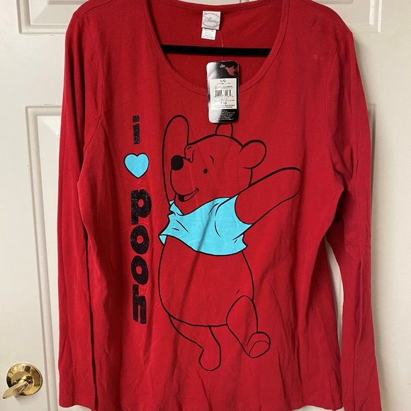 I Love Pooh Pajama Shirt - Picture 1 of 4
